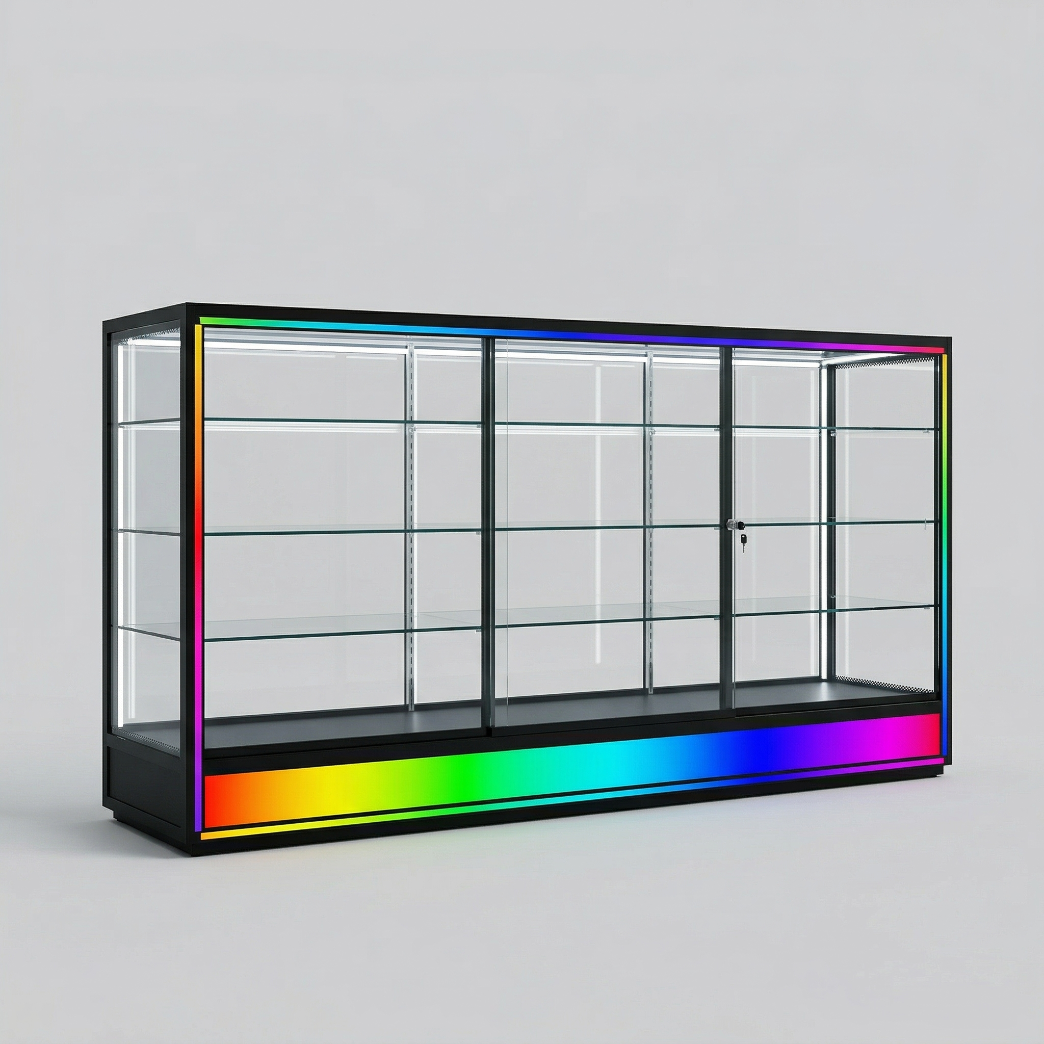 6 Feet Full Vision RGB Counter Display Showcase β Fixture King HTX Houston