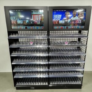 6x6 Feet Cigarette Display with 2 Smart_Tv